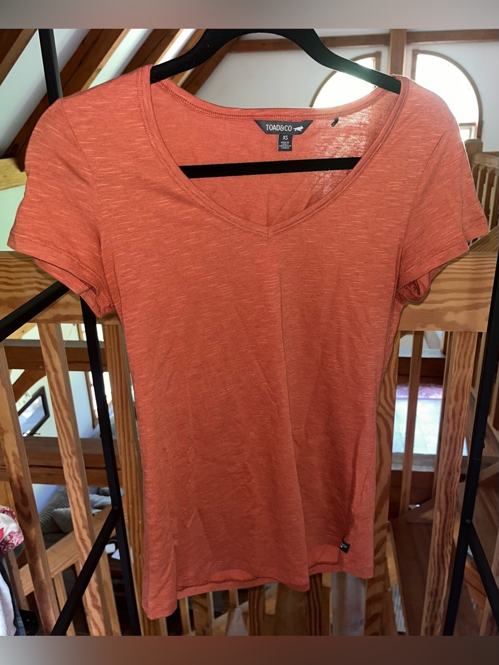 Toad&Co Women's V-Neck Short Sleeve Tee - XS - Coral